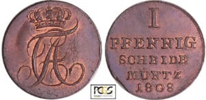 Allemagne - Anhalt-Berngurg - Alexius Friedrich (1796-1834) - Pfennig 1808 Allemagne - Anhalt-Berngurg - Alexius Friedrich (1796-1834) - Pfennig 1808