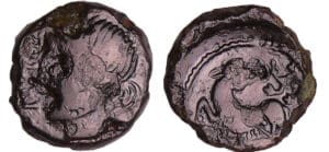 Carnutes - Bronze PIXTILOS à la louve et au lézard (40-30 av. J.-C.) Carnutes - Bronze PIXTILOS à la louve et au lézard (40-30 av. J.-C.)