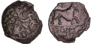 Carnutes - Bronze TAIIOC au lion à droite (60-40 av. J.-C.) Carnutes - Bronze TAIIOC au lion à droite (60-40 av. J.-C.)