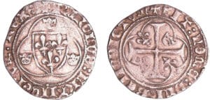 Charles VIII (1483-1498) - Blanc à la couronne - Saint-Pourçain