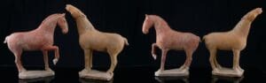 Chine - Chevaux en terre cuite - Epoque Tang (618-907)