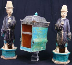 Chine - Palenquin et ses 2 porteurs - Epoque Ming (1368-1644)