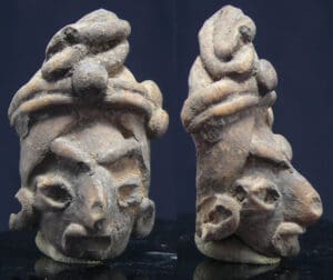Précolombien - Mexique - Tête en terre cuite - 1200 av. / 200 ap. J.-C. Précolombien - Mexique - Tête en terre cuite - 1200 av. / 200 ap. J.-C.