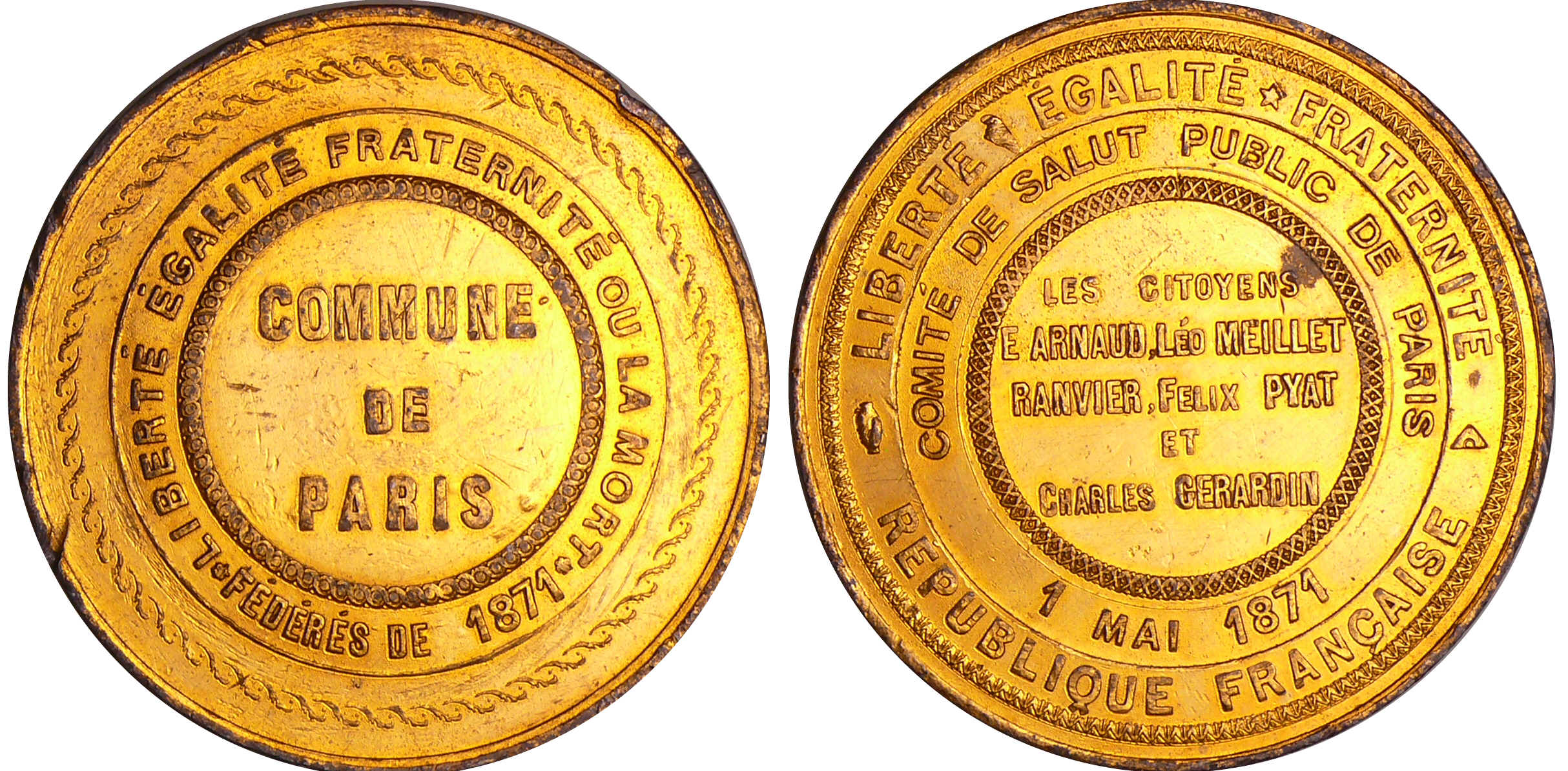 France - Guerre de 1870-1871 - Médaille en étain "Règne de la Commune", 1872 France - Guerre de 1870-1871 - Médaille en étain "Règne de la Commune", 1872