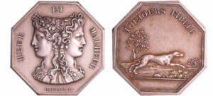 France - Jeton octogonal de jeu Heur et Malheur "Toujours fidéle" (1880-1907) France - Jeton octogonal de jeu Heur et Malheur "Toujours fidéle" (1880-1907)