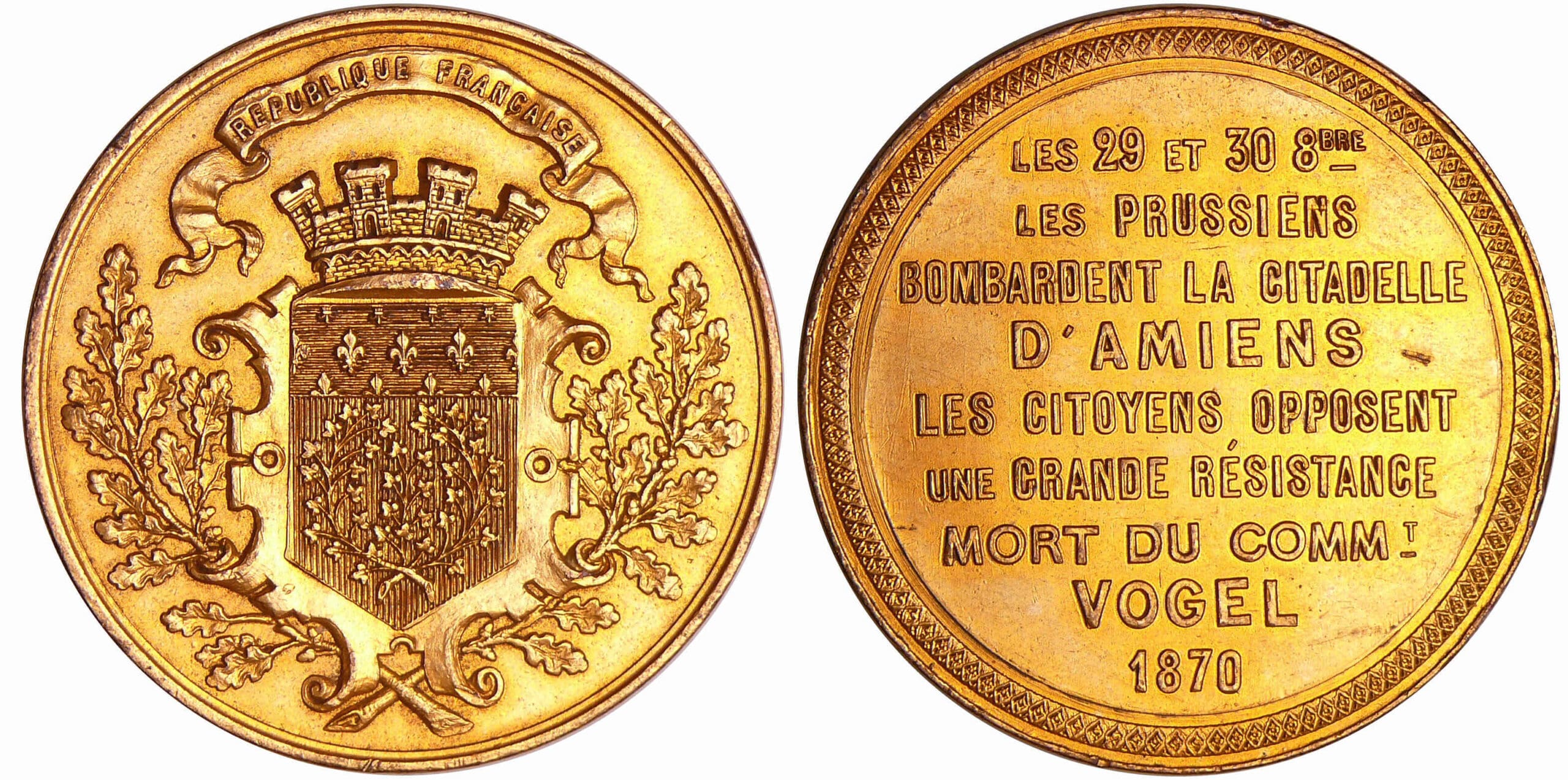 France - Guerre de 1870-1871 - Médaille en étain "La guerre dans les départements", 1870 France - Guerre de 1870-1871 - Médaille en étain "La guerre dans les départements", 1870