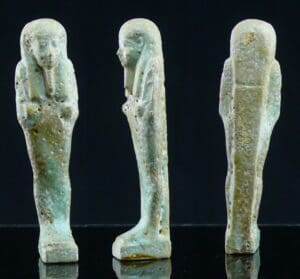 Egypte - Epoque ptolémaïque - Oushebti en fritte - 305 / 30 av. J.-C.