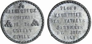 France - Médaille politique - Souvenir de la lutte, juin 1848