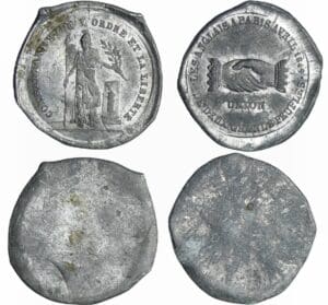 France - Médaille politique - Visite des anglais à Paris, avril 1849 - 2 clichés uniface