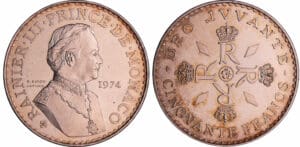 Monaco - Rainier III  (1949-2005) - 50 francs 1974