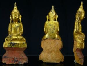 Laos - Boudha en bois doré - 18ème / 19ème siècle