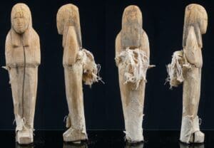 Egypte - Nouvel empire, 18-19-20ème dynasties - Shabti en bois et tissu - 1550 / 1070 av. J.-C.