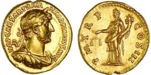 Hadrien - Aureus (123, Rome) - L'Equité Hadrien - Aureus (123, Rome) - L'Equité