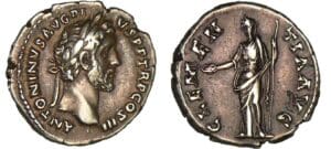 Antonin le Pieux - Denier (140-143, Rome) - La Clémence Antonin le Pieux - Denier (140-143, Rome) - La Clémence