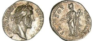 Antonin le Pieux - Denier (145, Rome) - La Paix Antonin le Pieux - Denier (145, Rome) - La Paix