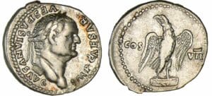 Vespasien - Denier (76, Rome) - Aigle Vespasien - Denier (76, Rome) - Aigle