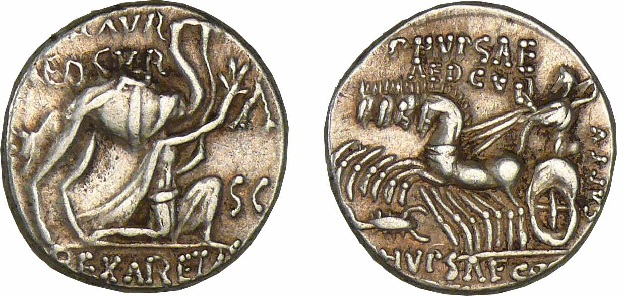 Aemilia - Denier (58 av. J.-C.) Aemilia - Denier (58 av. J.-C.)