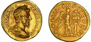Lucius Vérus - Aureus (164, Rome) - La Victoire Lucius Vérus - Aureus (164, Rome) - La Victoire