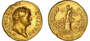 Titus - Aureus (75, Rome) - La Victoire Titus - Aureus (75, Rome) - La Victoire