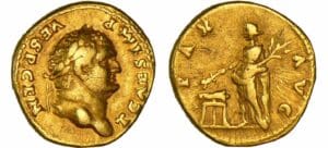 Titus - Aureus (73, Rome) - La Paix Titus - Aureus (73, Rome) - La Paix