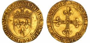 Charles VIII (1483-1498) - Ecu d'or au soleil - Saint-Pourçain