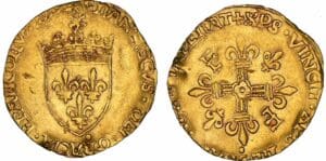 François 1er (1515-1547) - Ecu d'or au soleil - 5ème type - Lyon