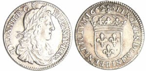 Louis XIV (1643-1715) - 1/12 d'écu au buste juvénile - 1662 B (Rouen)