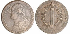 Constitution (1791-1792) - 2 sols au faisceau type FRANCOIS 1792 B (Rouen)