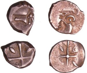 Tectosages - Drachme à la tête cubiste (121-52 av. J.-C.) - Lot de 2 monnaies