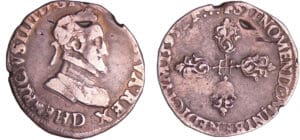 Henri IV (1589-1610) - Demi-franc -1595 D (Lyon) Henri IV (1589-1610) - Demi-franc -1595 D (Lyon)