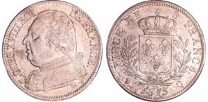 Louis XVIII (1815-1824) - 5 francs au buste habillé 1815 Q (Perpignan) Louis XVIII (1815-1824) - 5 francs au buste habillé 1815 Q (Perpignan)