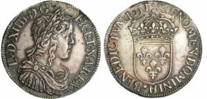 France - Louis XIV (1643-1715) - ½ écu à la mèche longue - 1651 H (La Rochelle)