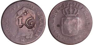 Guadeloupe - Sou marqué IG gravé "Ile de Guadeloupe", sur sol 1791 A (Paris)