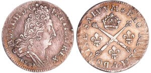 Louis XIV (1643-1715) - 10 sols aux insignes - 1707 A (Paris)