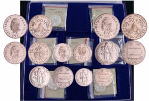 Polynésie Française - Lot des 7 piéforts en argent 1979