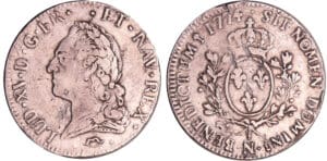 Louis XV (1715-1774) - Ecu à la vieille tête - 1774 N (Montpellier) Louis XV (1715-1774) - Ecu à la vieille tête - 1774 N (Montpellier)
