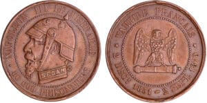 Napoléon III (1852-1870) - Satirique - Module de la 5 centimes 1870