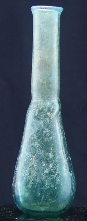 Romain - Balsamaire en verre irisé - 100 / 300 av. J.-C. Romain - Balsamaire en verre irisé - 100 / 300 av. J.-C.