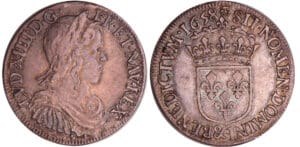 Louis XIV (1643-1715) - ½ écu à la mèche longue - 1658 & (Aix)