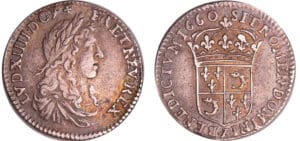 Louis XIV (1643-1715) - 1/12 d'écu du Dauphiné au buste juvénile - 1660 Z (Grenoble)