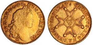 Louis XV (1715-1774) - Louis d’or à la croix du Saint-Esprit - 1718 Q (Perpignan) Louis XV (1715-1774) - Louis d’or à la croix du Saint-Esprit - 1718 Q (Perpignan)