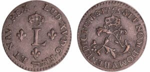 Louis XV (1715-1774) - Double sol de billon - 1755 A (Paris) Louis XV (1715-1774) - Double sol de billon - 1755 A (Paris)