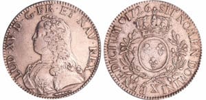 Louis XV (1715-1774) - Ecu aux branches d’olivier - 1726 X (Amiens) Louis XV (1715-1774) - Ecu aux branches d’olivier - 1726 X (Amiens)