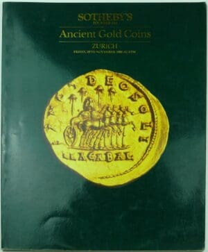 Catalogue de vente, Ancient gold coins collection of a deceased Nobleman, Sotheby's, Zurich 28 novembre 1986
