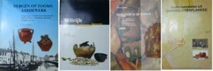 Lot de 4 ouvrages en néerlandais sur les potteries et recherches archéologiques