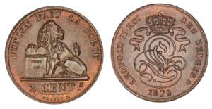 Belgique - 2 centimes 1870 Belgique - 2 centimes 1870