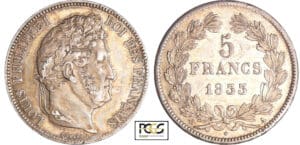 Louis-Philippe Ier (1830-1848) - 5 francs tête laurée 2ème type 1833 A (Paris)