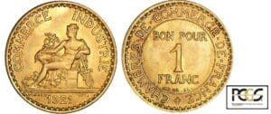 Troisième république (1871-1940) - 1 francs Chambre de commerce 1921