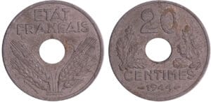 Etat Français (1940-1944) - 20 centimes "20" 1944