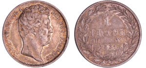 France - Louis-Philippe Ier (1830-1848) - 1 franc tête nue 1831 H (La Rochelle)